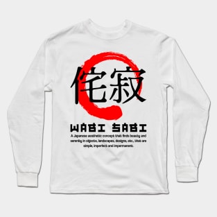 Wabi sabi meaning Japanese kanji words character symbol 120 Long Sleeve T-Shirt